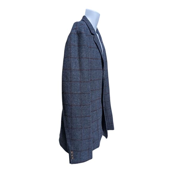 Tommy Hilfiger Moon England Tweed Wool Blazer Jacket Blue Men's Size 48 Academia - Picture 4 of 12